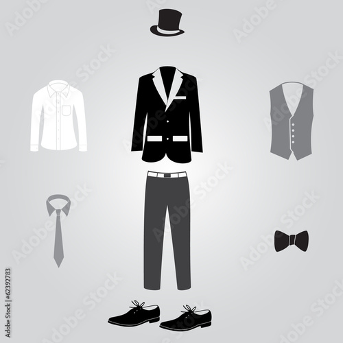 formal suits and clothing eps10