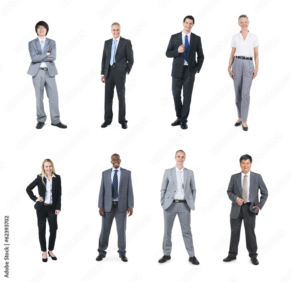 Portraits of Multi Ethnic Cheerful Business People Portraits of Multi Ethnic Cheerful Business People