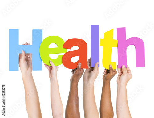 Multi-Ethnic Group of People Holding The Word Health #62393771