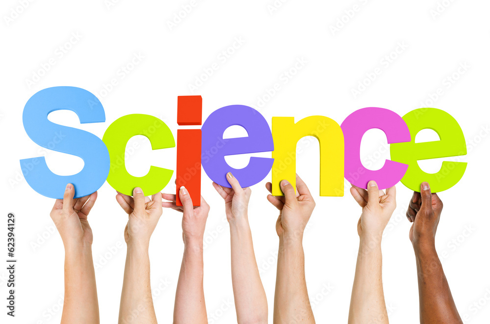 Multi Ethnic People Holding The Word Science Multi Ethnic People Holding The Word Science
