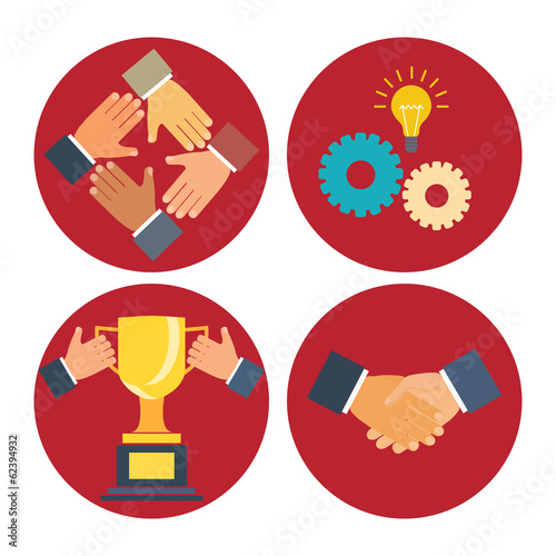 partnership and cooperation icons