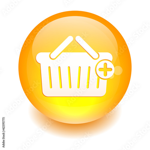 bouton internet panier icon orange