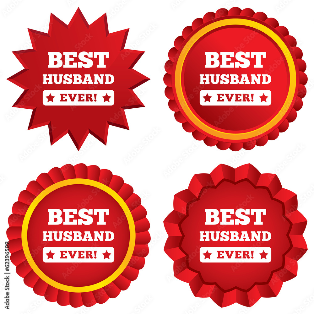 Best husband ever sign icon. Award symbol. Best husband ever sign icon. Award symbol.
