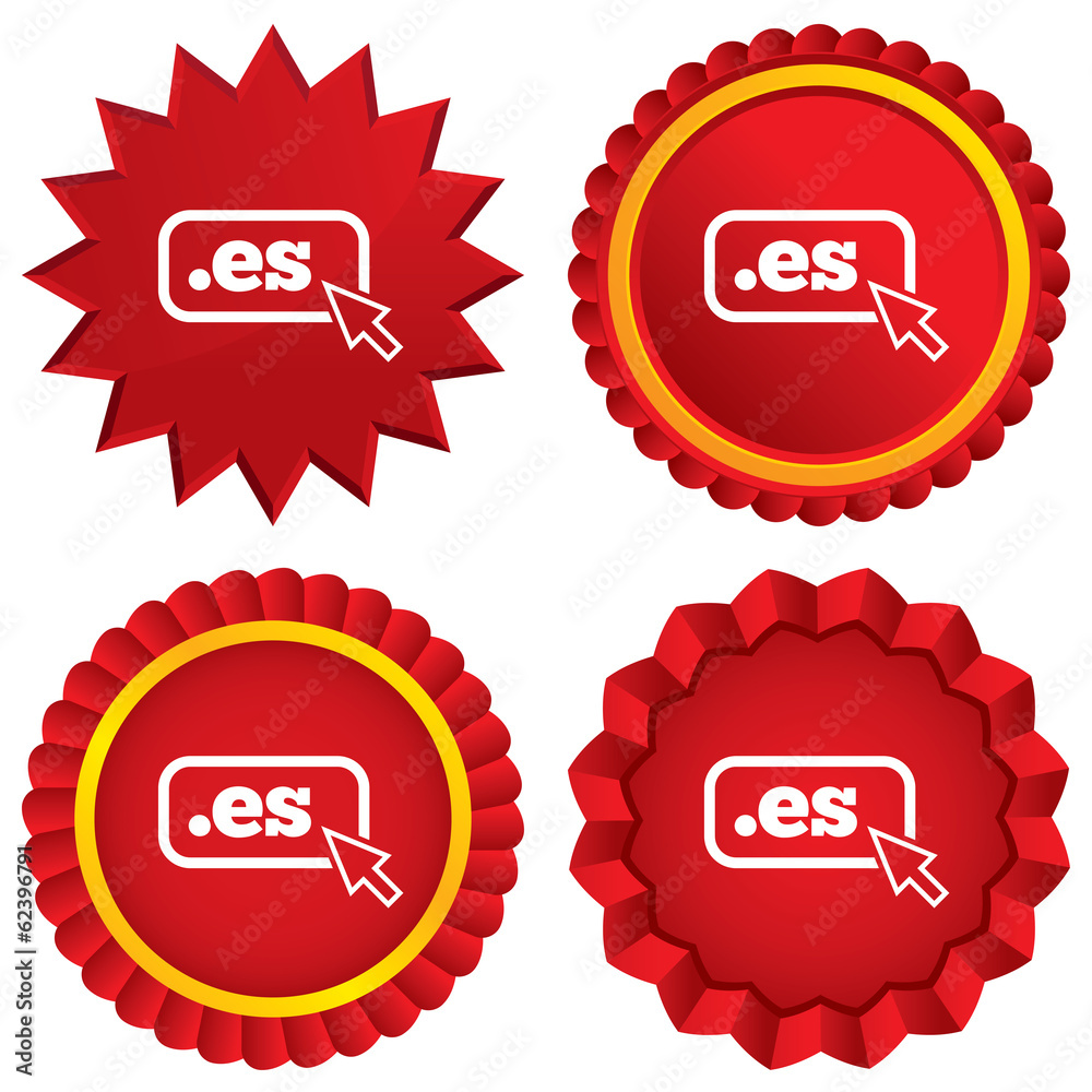 Domain ES sign icon. Top-level internet domain Domain ES sign icon. Top-level internet domain