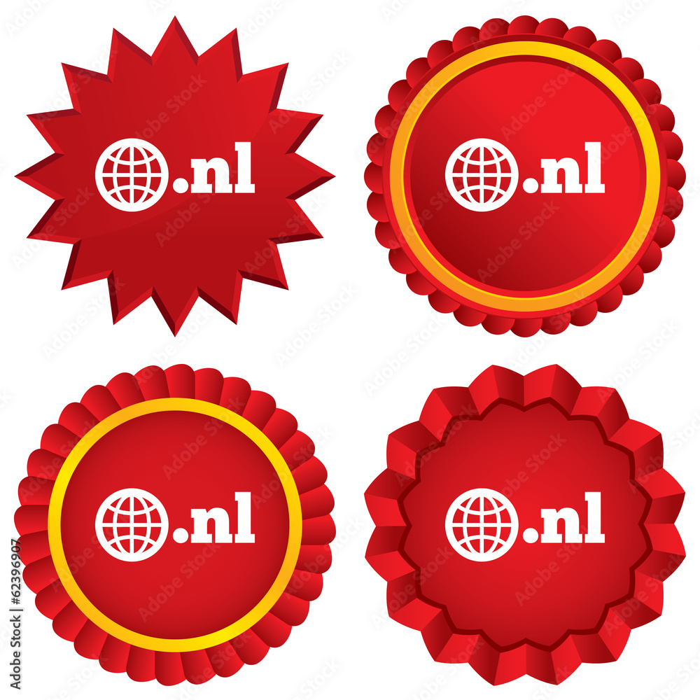 Domain NL sign icon. Top-level internet domain