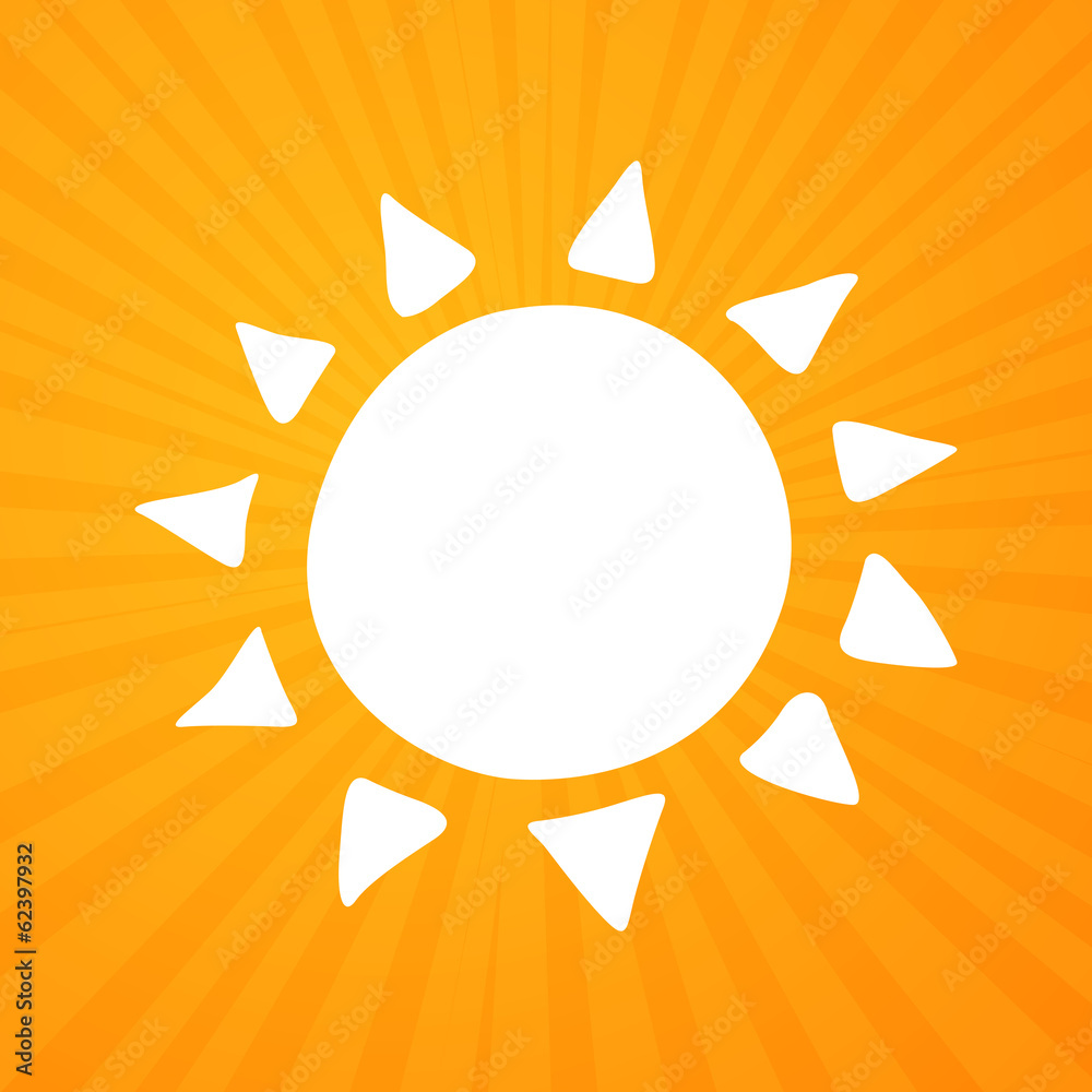 Vector Illustration of an Abstract Summer Sun Vector Illustration of an Abstract Summer Sun