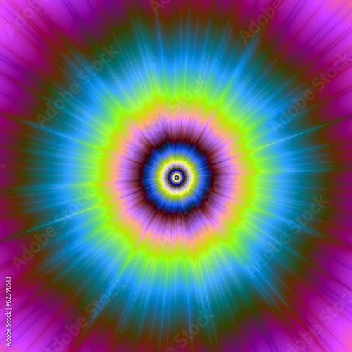 Tie-Dye in Blue Pink Yellow and Green