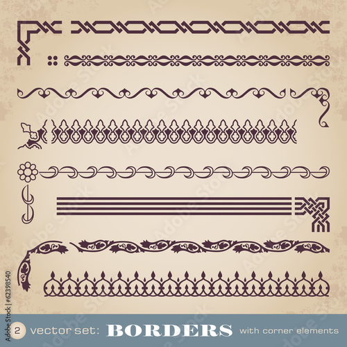 Borders with corner elements - set 2