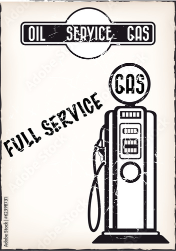 service station poster vector