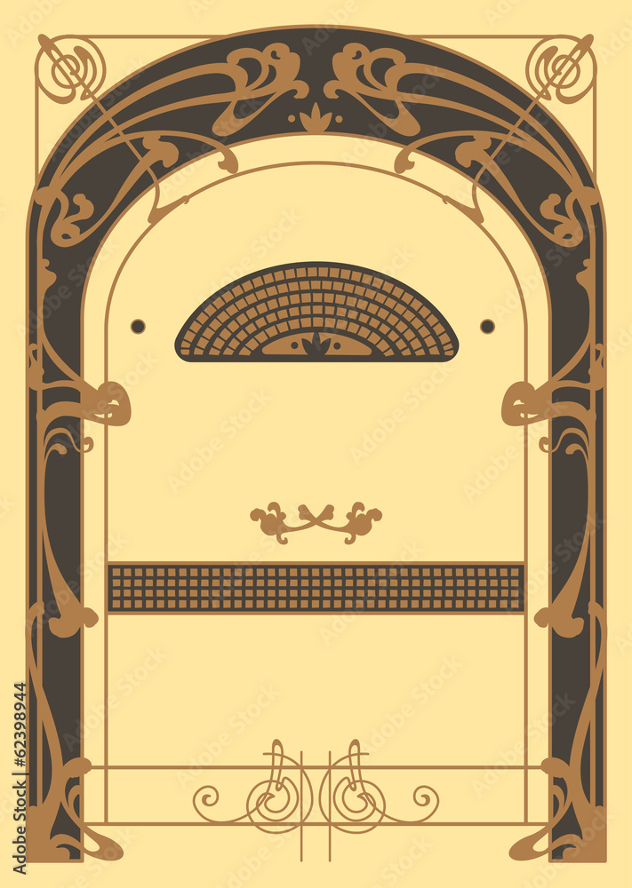Art Nouveau Backgrounds and Frame Stock Vector | Adobe Stock