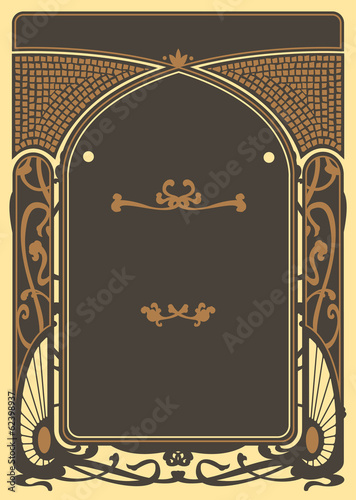 Art Nouveau Backgrounds and Frame