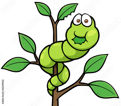 Vector illustration of Cartoon worm
