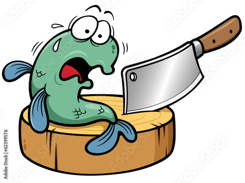 Vector illustration of Fish cartoon