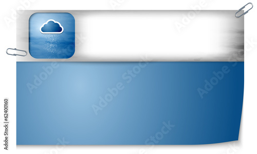 blank banner with texture and cloud and rain