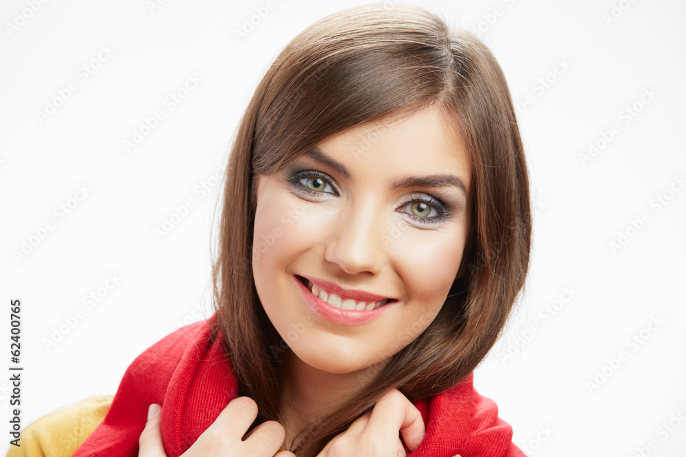 Young smiling happy woman portrai Young smiling happy woman portrai