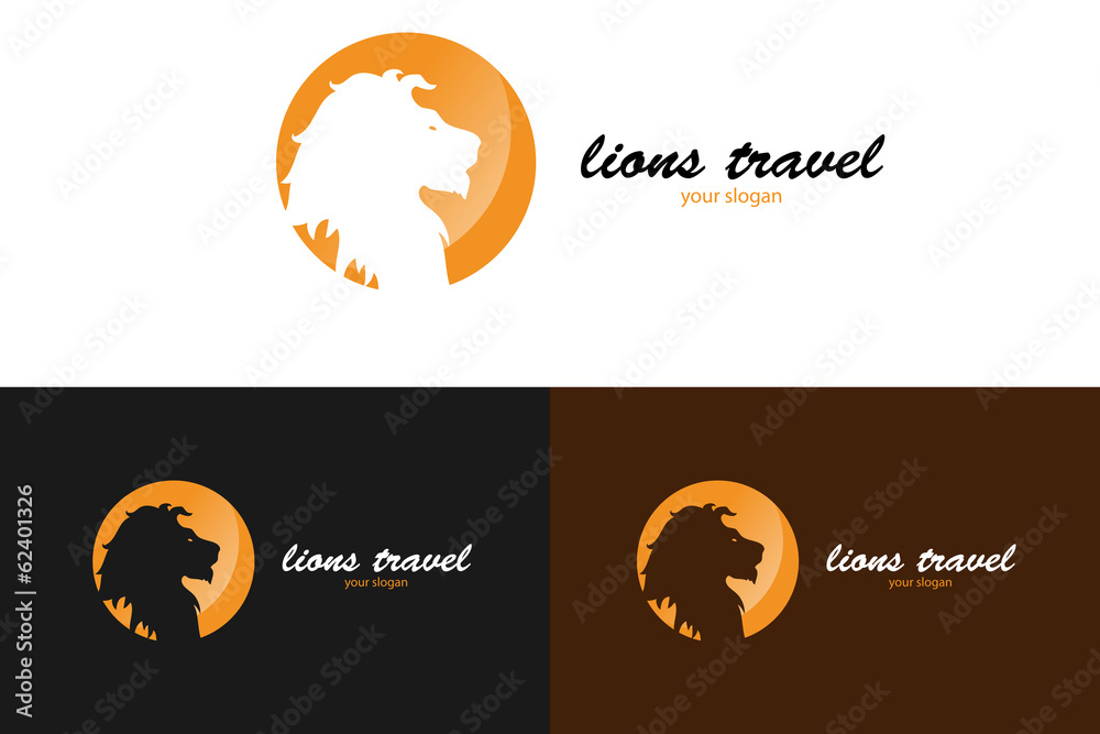 Naklejka premium Löwe Lion Logo Visitenkarte