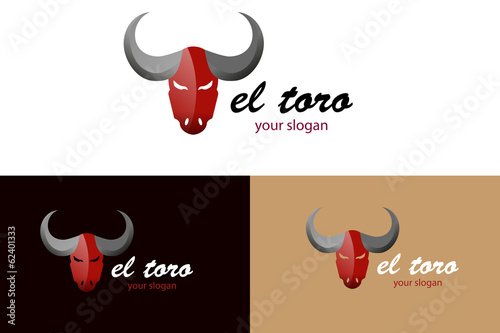 Stier Stierkopf toro Bulle Logo Visitenkarte