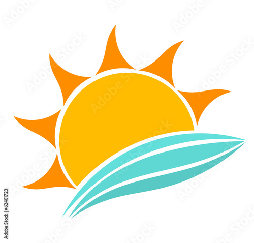 Sea waves and sun