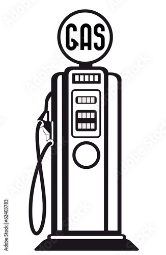 retro gasoline pump vector