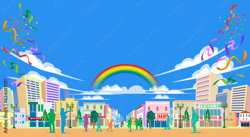 Obraz premium Happy town