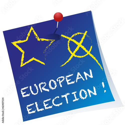 Post-it,Reminder,European election,vector,pin,free
