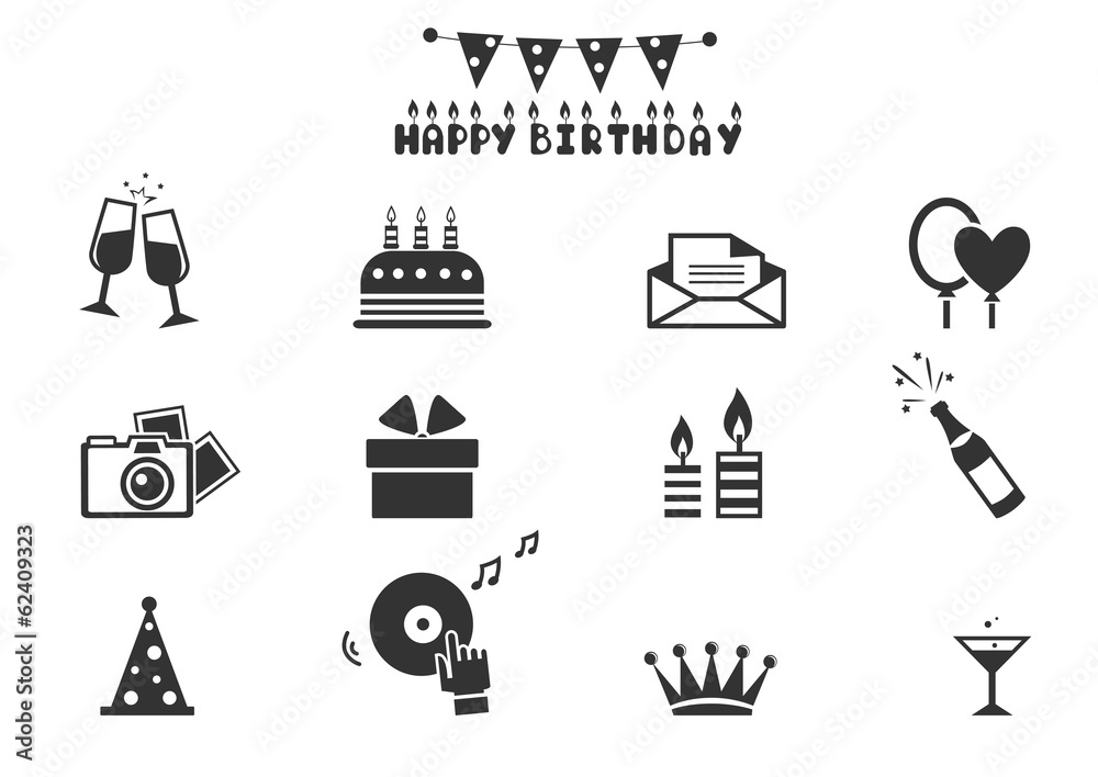 Celebration icons - Illustration Celebration icons - Illustration