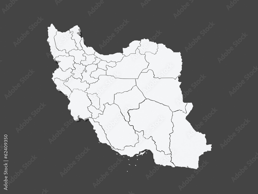 Map of Iran.