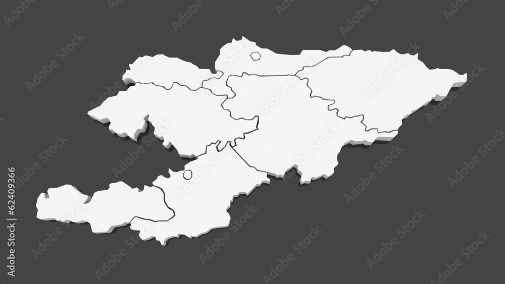 Map of Kyrgyzstan. Map of Kyrgyzstan.