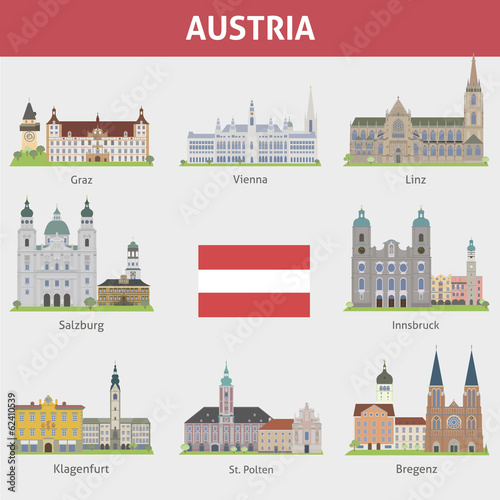 Austria. Symbols of cities #62410539