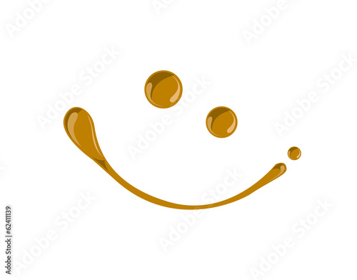 Caramel smiley face vector