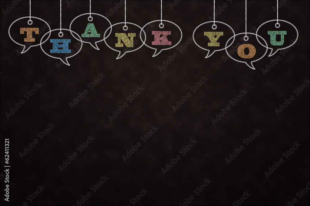 Thank you Chalkboard Stock Illustration | Adobe Stock