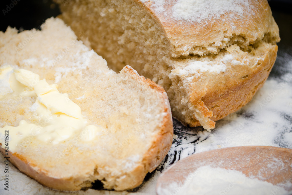 piece of bread with butter piece of bread with butter