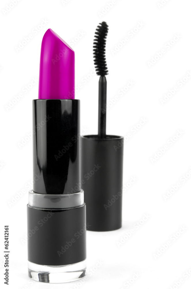 Lippenstift und Wimperntusche Lippenstift und Wimperntusche