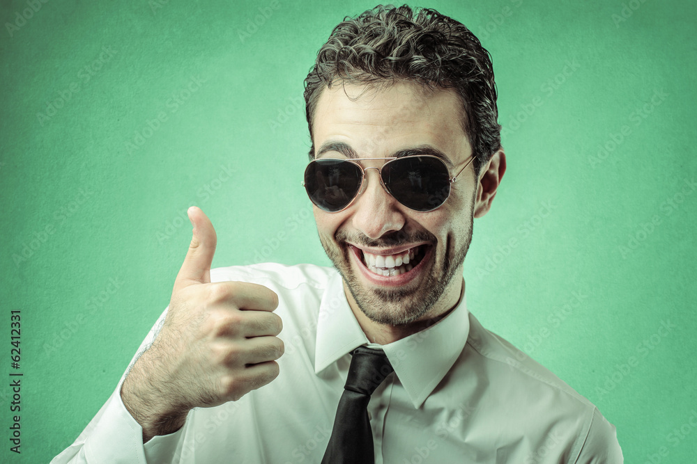 Obraz premium green businessman