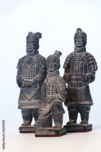 Small figures of terracotta warriors