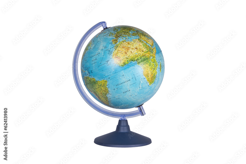 Globe on white background