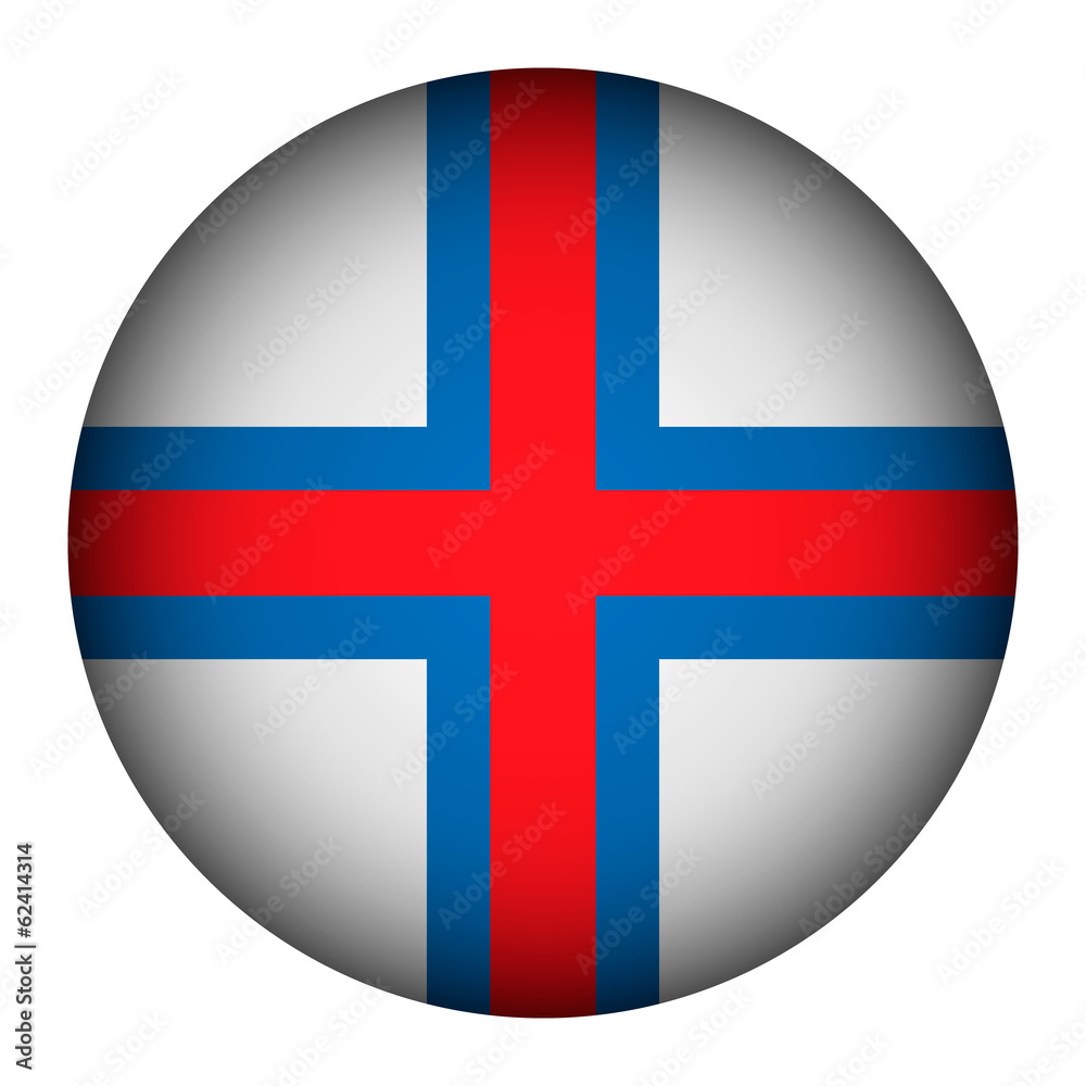 Faroe Islands flag button. Faroe Islands flag button.
