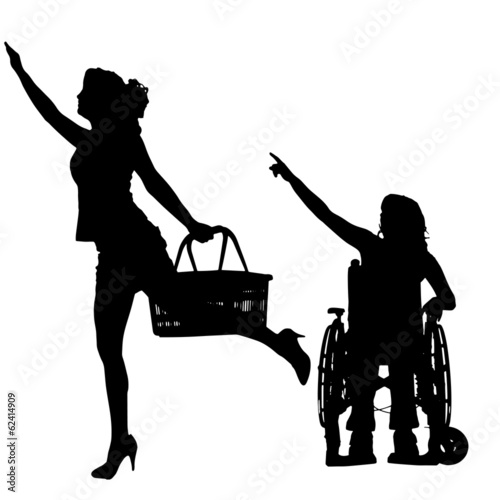 Vector silhouette of a people.