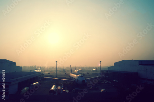 Airport in the morning