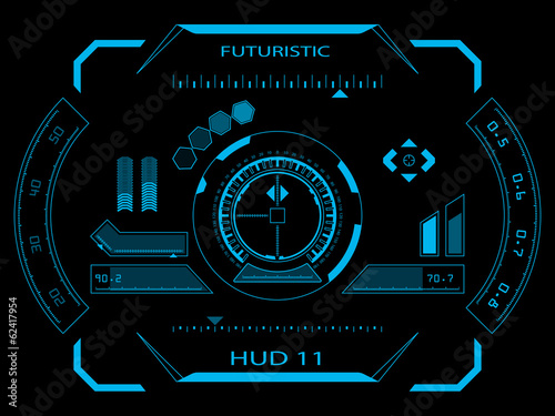 Futuristic user interface HUD