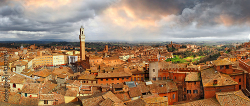 Fotografie, Obraz beautiful Siena,Italy.  panoramic image
