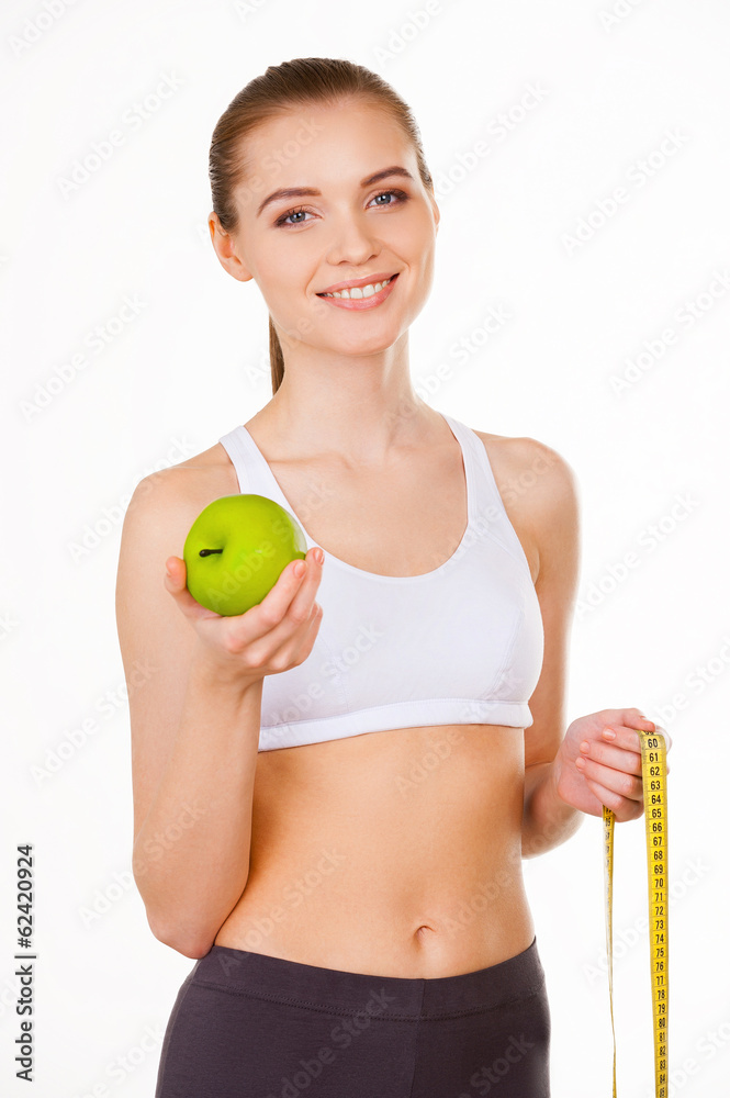 Keeping her body in shape. Keeping her body in shape.