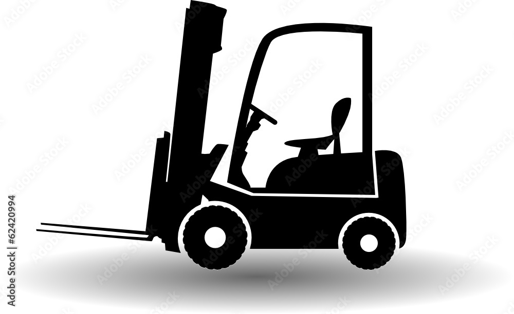 Forklift truck silhouette