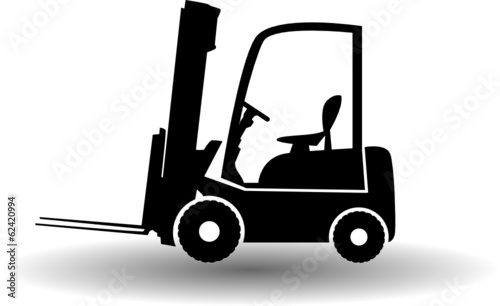 Forklift truck silhouette
