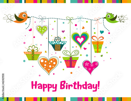 Template greeting card, vector