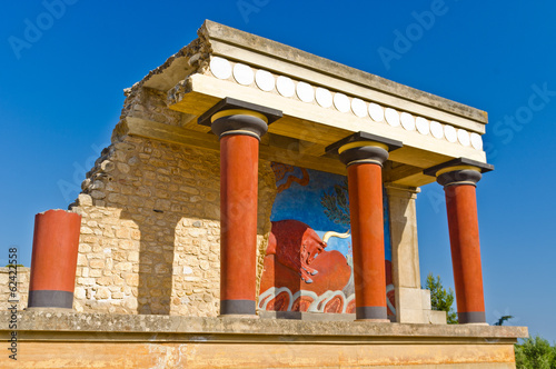 Fotografie Details of Knossos palace near Heraklion, island of Crete