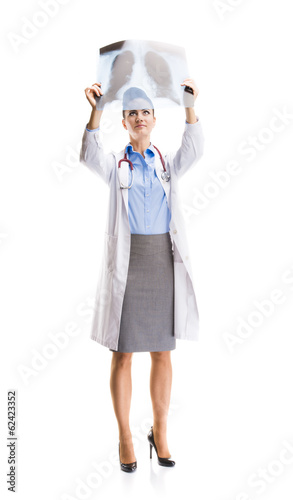 Doctor woman with stethoscope