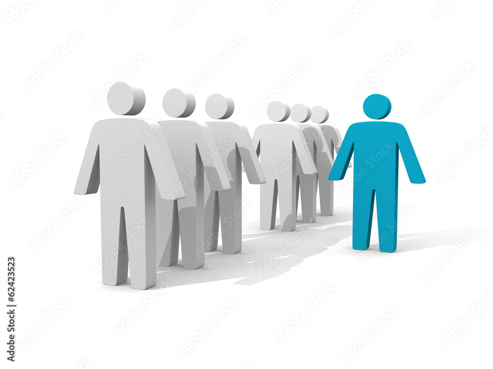 Team leader.Teamwork. Concept 3D illustration. Team leader.Teamwork. Concept 3D illustration.