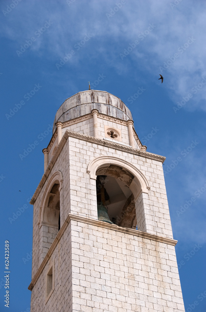 Photo of the historic Bell Tower of Dubrovnik, Croatia