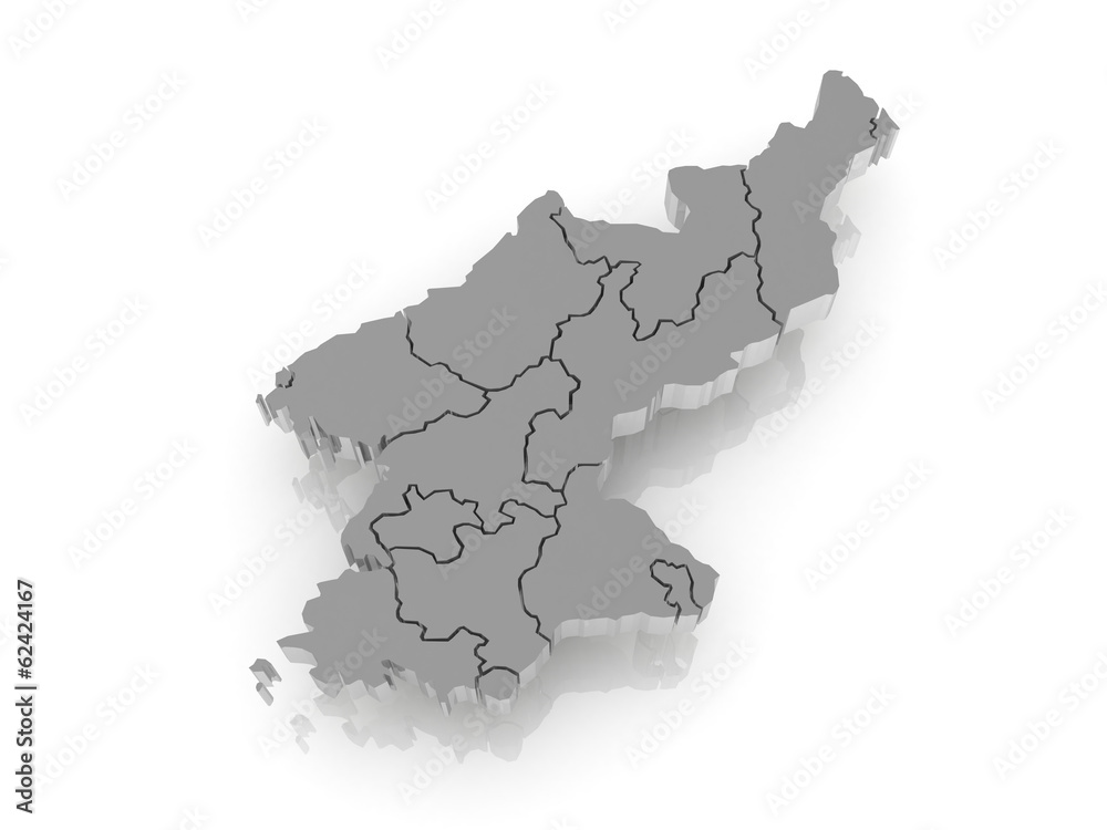 Fototapeta premium Map of North Korea